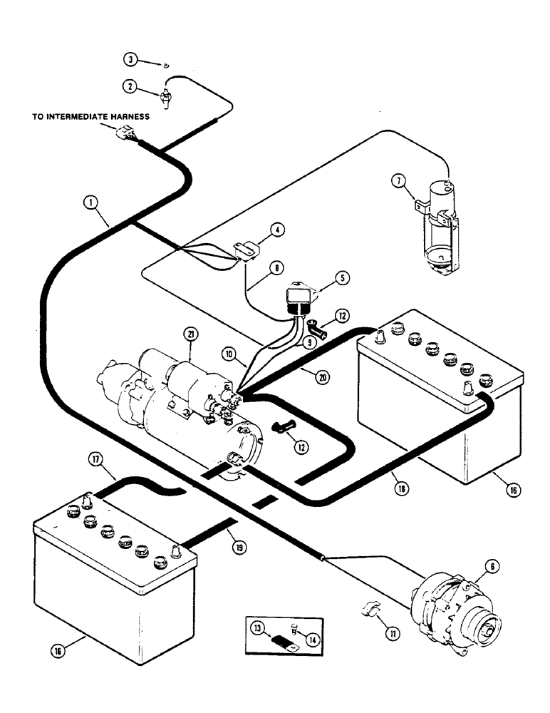 Схема запчастей Case IH 2670 - (094) - ENGINE HARNESS AND ATTACHING PARTS, USED BEFORE TRACTOR SERIAL NUMBER 8825001 (04) - ELECTRICAL SYSTEMS