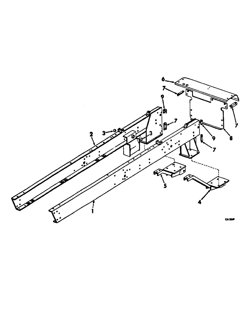 Схема запчастей Case IH 4166 - (09-01) - FRAME, MAIN FRAME AND CONNECTIONS (12) - FRAME