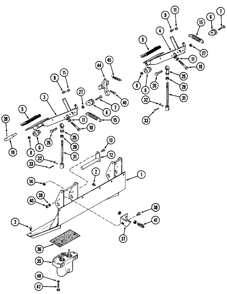 Схема запчастей Case IH 2096 - (7-232) - BRAKE PEDALS AND VALVE (07) - BRAKES