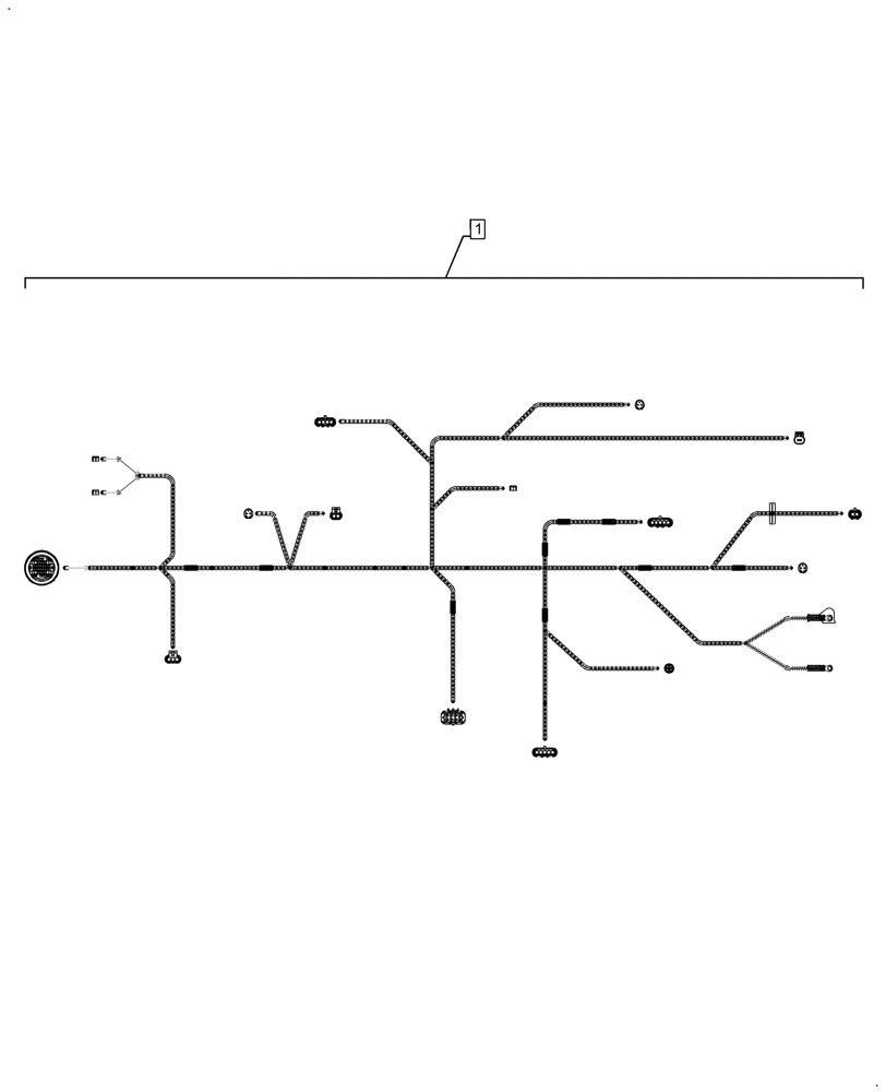 Схема запчастей Case IH FARMALL 125A - (55.100.BZ[01]) - WIRE HARNESS, CHASSIS, CAB (55) - ELECTRICAL SYSTEMS