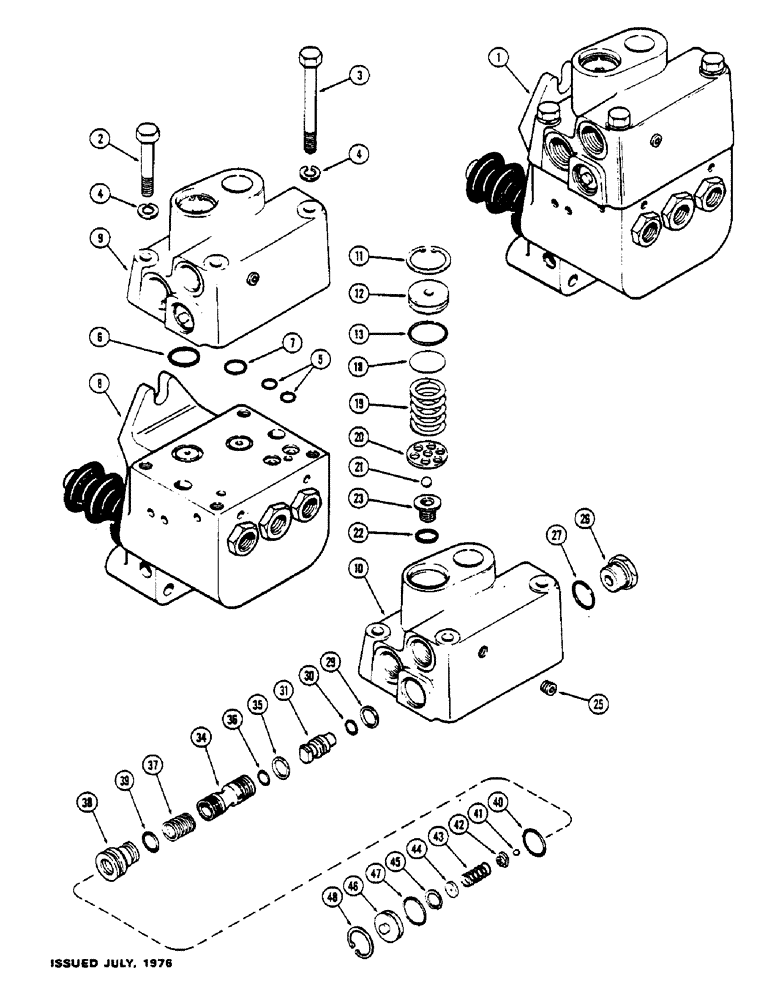 Схема запчастей Case IH 1570 - (149C) - G34992 POWER BRAKE VALVE, PART NUMBER STAMPED ON COVER (07) - BRAKES