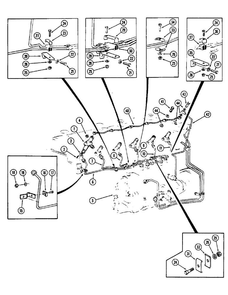 Схема запчастей Case IH 2870 - (062) - FUEL INJECTION SYSTEM, 674 CUBIC INCH DIESEL ENGINE (03) - FUEL SYSTEM