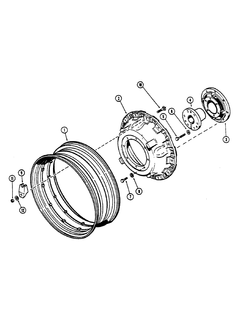 Схема запчастей Case IH 2590 - (6-212) - REAR WHEELS, CAST, WITH 42 INCH RIMS (1066.80 MM) (06) - POWER TRAIN