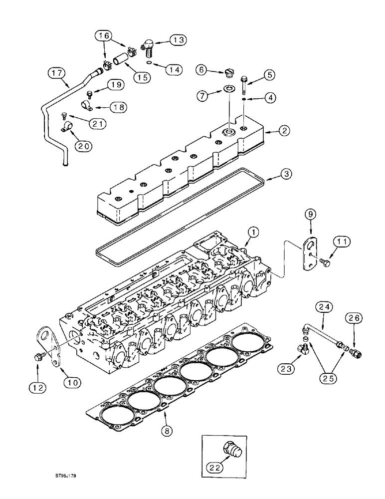 Схема запчастей Case IH 1688 - (2-34) - CYLINDER HEAD COVER, 6TA-830 ENGINE (01) - ENGINE