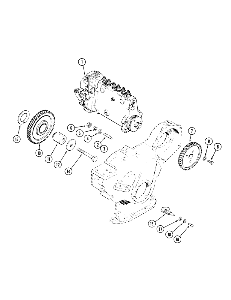 Схема запчастей Case IH 4694 - (3-050) - FUEL INJECTION PUMP DRIVE, 504BDTI DIESEL ENGINE (03) - FUEL SYSTEM