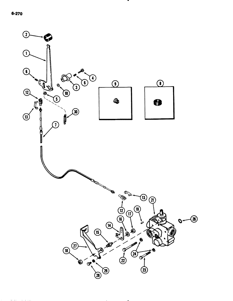 Схема запчастей Case IH 2294 - (6-270) - PTO CONTROL LINKAGE (06) - POWER TRAIN