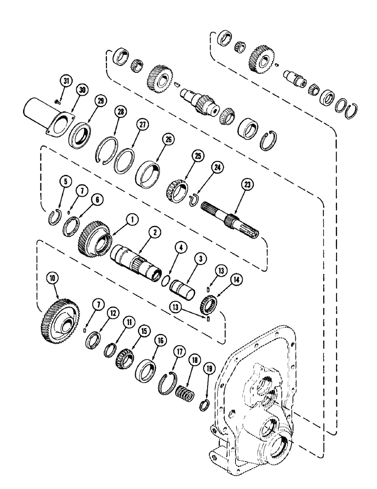 Схема запчастей Case IH 1896 - (6-230) - PTO OUTPUT SHAFT, DUAL SPEED, 540 - 1000 RPM (06) - POWER TRAIN