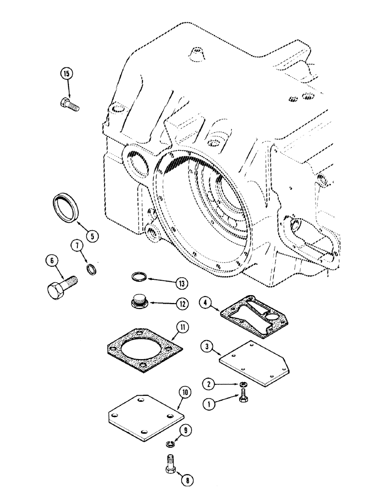 Схема запчастей Case IH 2594 - (6-012) - TRANSMISSION COVERS, WITHOUT HITCH (06) - POWER TRAIN