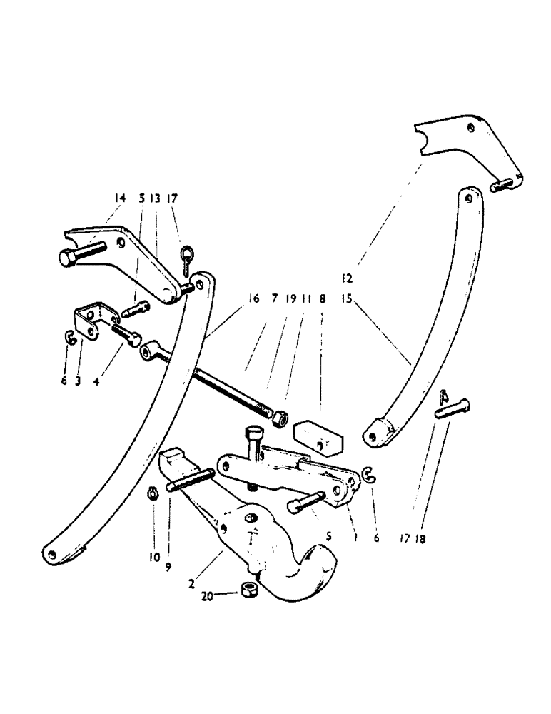 Схема запчастей Case IH 950 - (57) - 906995 PICK-UP HITCH, U385, 950 MODELS Drawbars & Hitches