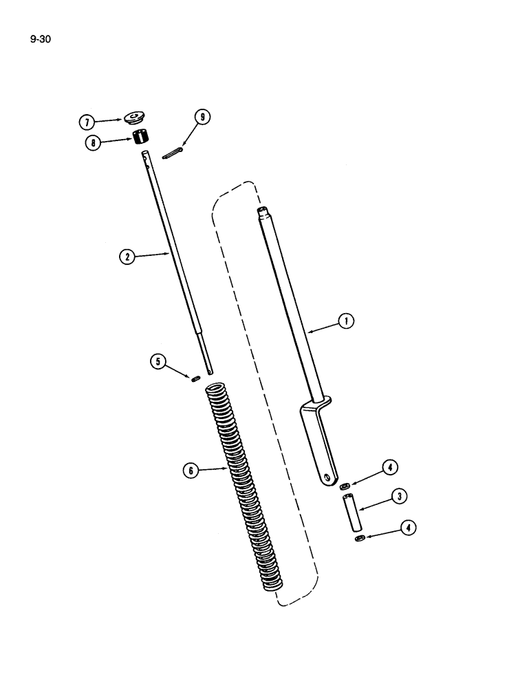 Схема запчастей Case IH 3594 - (9-030) - HOOD LIFT CYLINDER (09) - CHASSIS/ATTACHMENTS