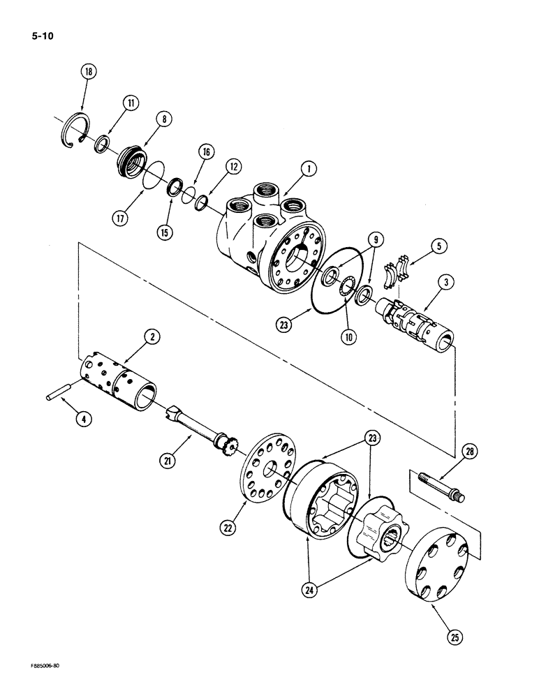 Схема запчастей Case IH 9270 - (5-10) - STEERING CONTROL VALVE (05) - STEERING