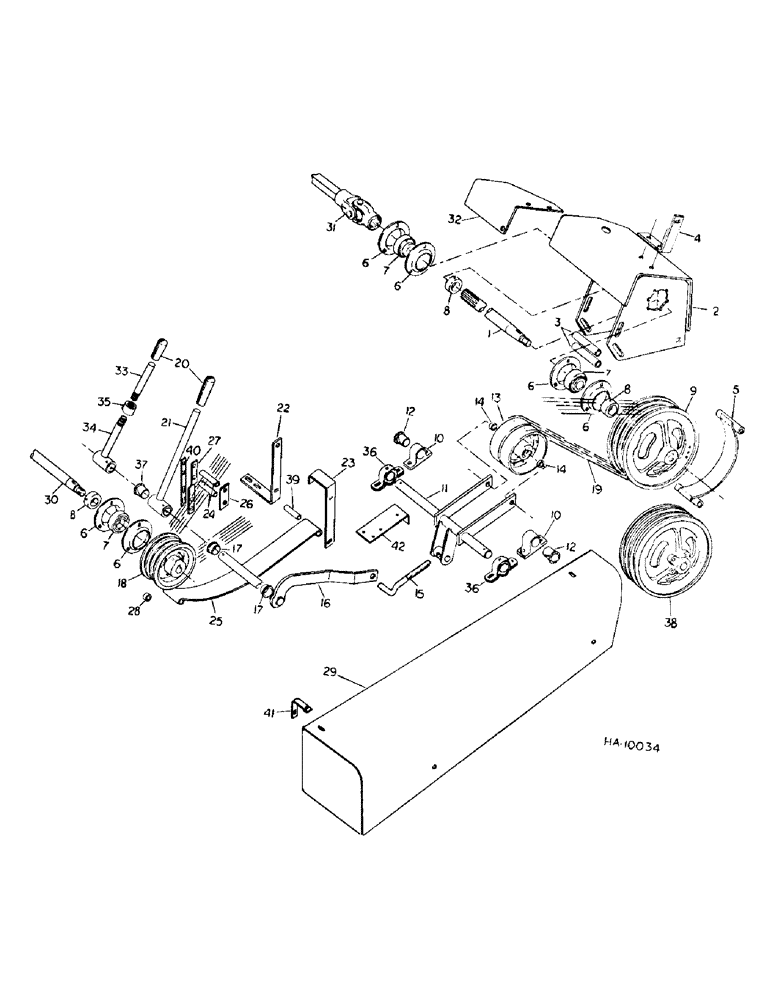 Схема запчастей Case IH 4000 - (07-05) - DRIVE TRAIN, HEADER DRIVE RIGHT HAND (04) - Drive Train