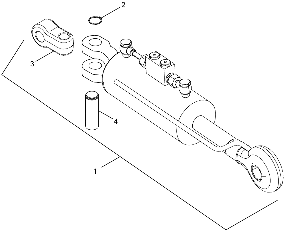 Схема запчастей Case IH MAGNUM 255 - (09-46) - CYLINDER ASSEMBLY - HYDRAULIC TOP LINK - HITCH, LONG ARMS (09) - CHASSIS/ATTACHMENTS