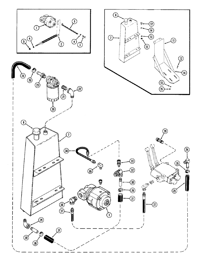 Схема запчастей Case IH 60 - (46) - HYDRAULIC KIT, PTO, 12 GPM PUMP, 1210 AND 1212 TRACTORS, USED 1978 & BEFORE (35) - HYDRAULIC SYSTEMS