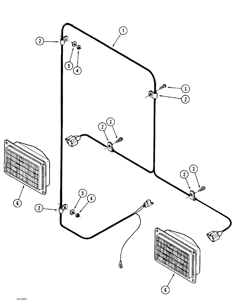 Схема запчастей Case IH 9370 QUADTRAC - (4-014) - FRONT HEADLAMP HARNESS (04) - ELECTRICAL SYSTEMS