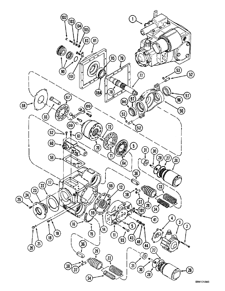 Схема запчастей Case IH 2144 - (6-16) - HYDROSTATIC PUMP ASSEMBLY (03) - POWER TRAIN