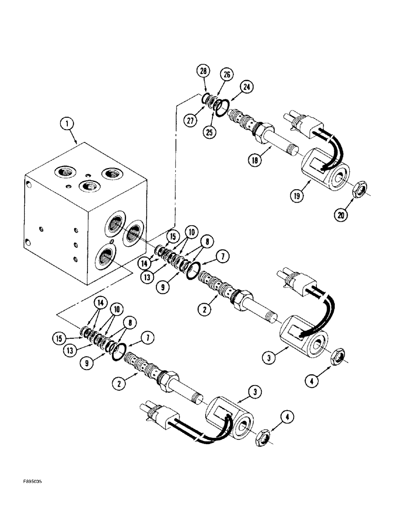 Схема запчастей Case IH 9330 - (5-036) - MAKEUP VALVE ASSEMBLY, STEERABLE AXLE HYDRAULICS (05) - STEERING