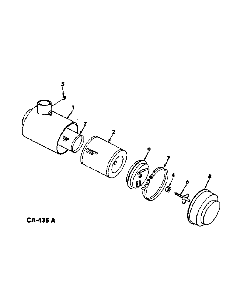 Схема запчастей Case IH 915 - (12-04[A]) - POWER, AIR CLEANER, AIR MAZE, DIESEL ENGINE Power