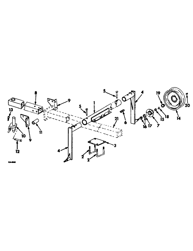 Схема запчастей Case IH 170 - (AS-05) - TRANSPORT ATTACHMENT, FOR 6-ROW WIDE AND 8-ROW NARROW 