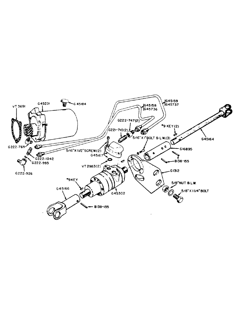 Схема запчастей Case IH 400B-SERIES - (145) - POWER STEERING ATTACHMENT, GENERAL PURPOSE TRACTORS (05) - STEERING