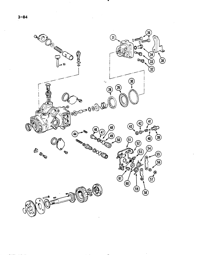 Схема запчастей Case IH 485 - (3-084) - FUEL INJECTION PUMP, VA, BOSCH INJECTION C.R. PUMP (CONTD) (03) - FUEL SYSTEM