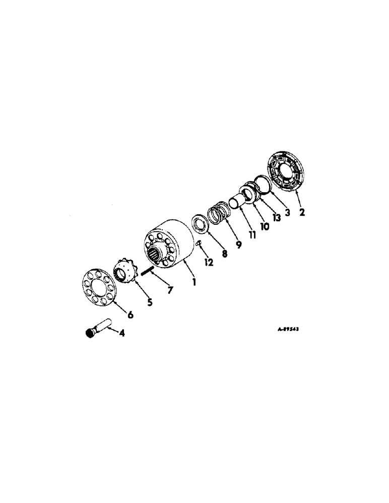 Схема запчастей Case IH 544 - (B-11) - POWER TRAIN, MOTOR CYLINDER BLOCK KIT, TRACTORS WITH HYDROSTATIC DRIVE (03) - POWER TRAIN