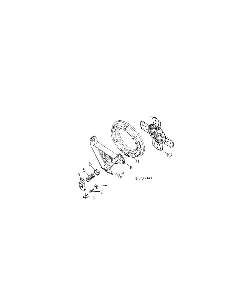 Схема запчастей Case IH 484 - (07-06) - DRIVE TRAIN, CLUTCH, DANA (04) - Drive Train