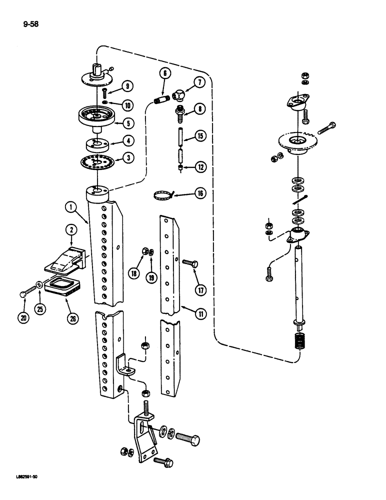 Схема запчастей Case IH 1822 - (9-058) - MOISTENER STAND (13) - PICKING SYSTEM