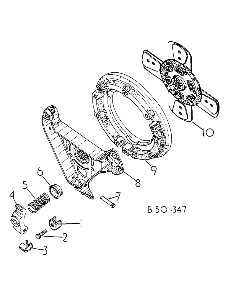 Схема запчастей Case IH 585 - (07-018) - CLUTCH, 584/7900 UP, 585/9000 UP, 258/676 UP (04) - Drive Train