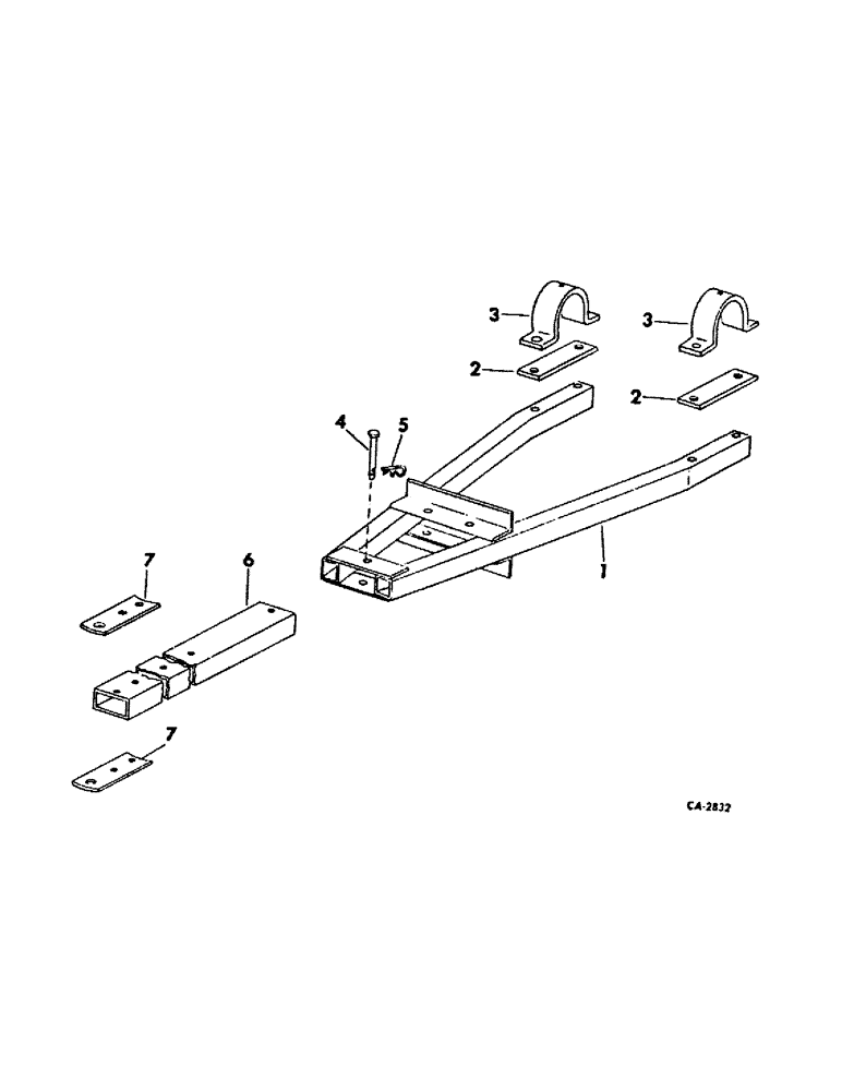 Схема запчастей Case IH 400 - (A-074) - DUPLEX REAR HITCH 