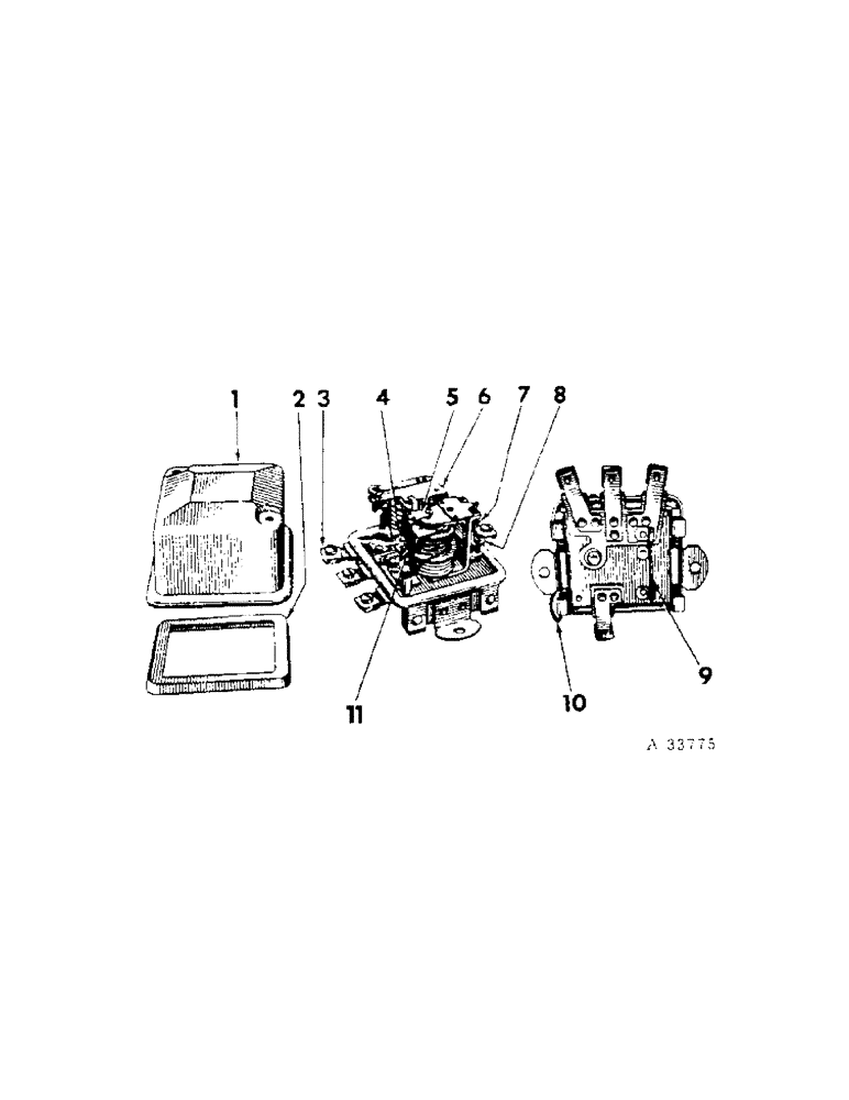 Схема запчастей Case IH 201 - (A-046) - VOLTAGE REGULATOR, 6 VOLT, DELCO REMY, NOT WISCONSIN (55) - ELECTRICAL SYSTEMS