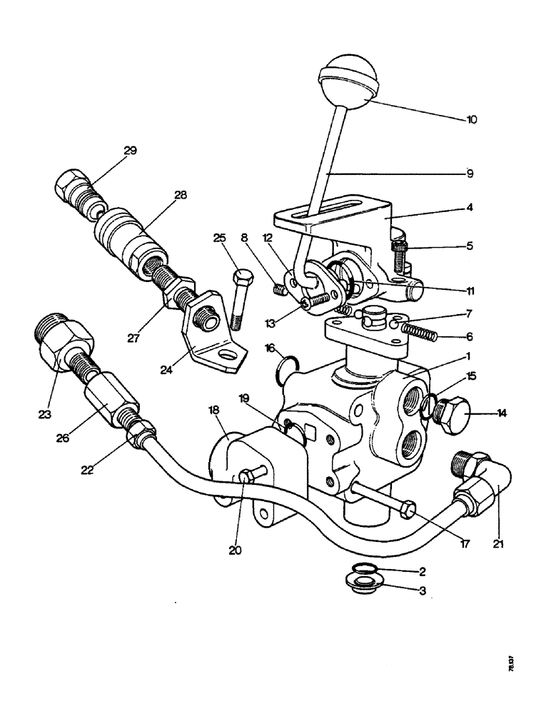 Схема запчастей Case IH 990 - (E38) - SELECTAMATIC HYDRAULIC SYSTEM, THREE WAY SELECTOR VALVE UNITS - ALL MODELS, OPTIONAL EQUIPMENT (07) - HYDRAULIC SYSTEM