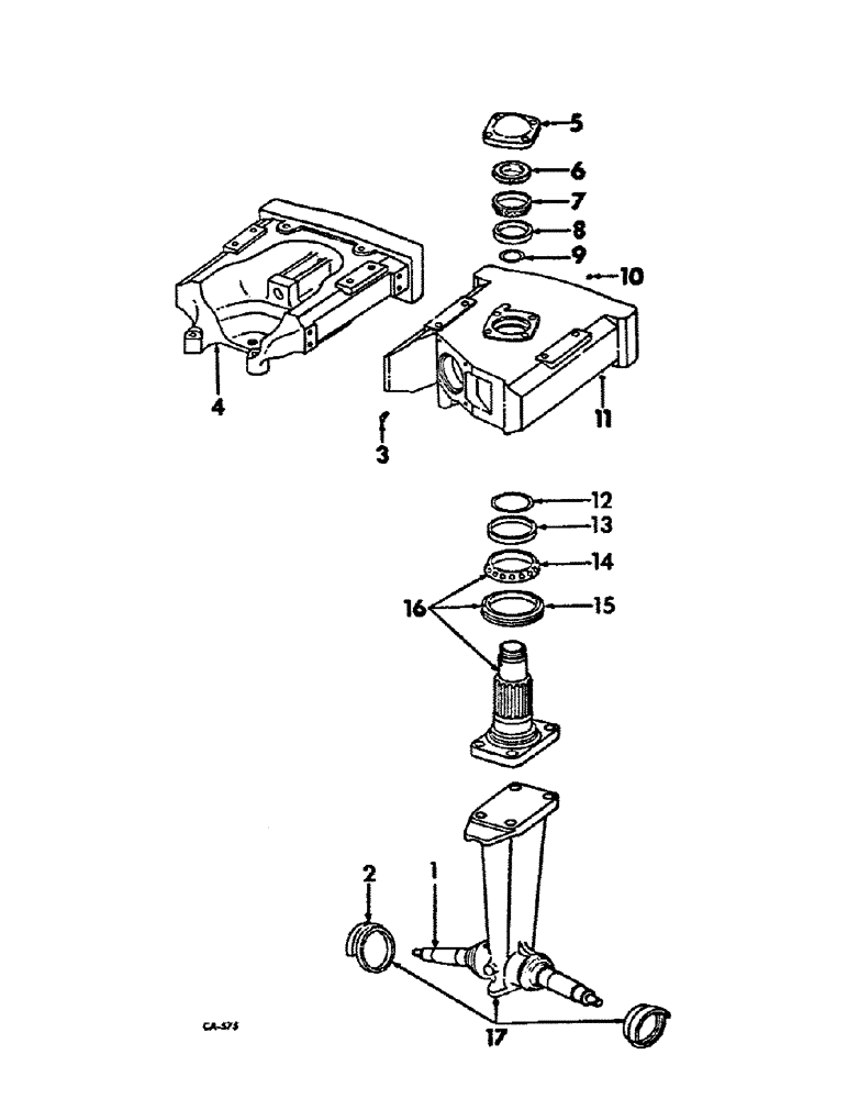 Схема запчастей Case IH 1456 - (14-02) - SUSPENSION, FRONT AXLE AND BOLSTERS Suspension