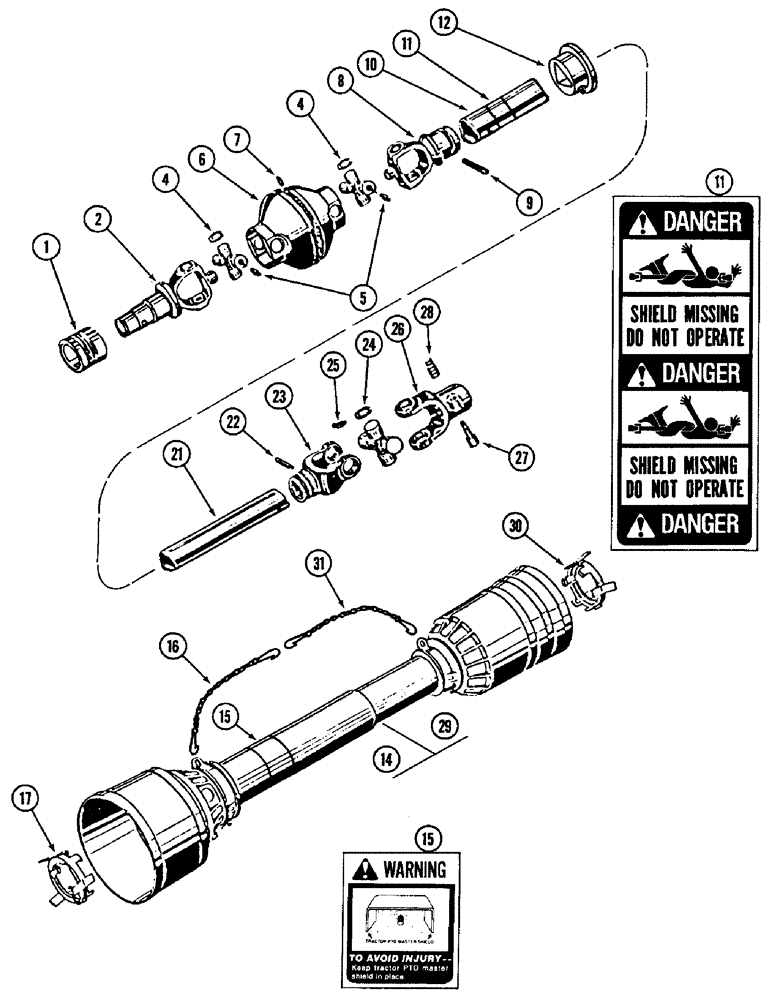 Схема запчастей Case IH 3440 - (10) - DRIVE SHAFT, CONSTANT VELOCITY, BONDIOLI AND PAVESI 