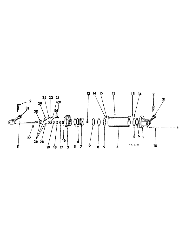 Схема запчастей Case IH 150 - (61) - REMOTE CONTROL HYDRAULIC CYLINDER, 371292R95, RECOMMENDED HYDRAULICS FOR 