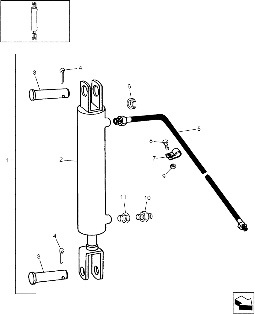 Схема запчастей Case IH SMX91 - (07.02[1]) - HYDRAULIC LIFT KIT W/86631038 CYLINDER (07) - HYDRAULICS