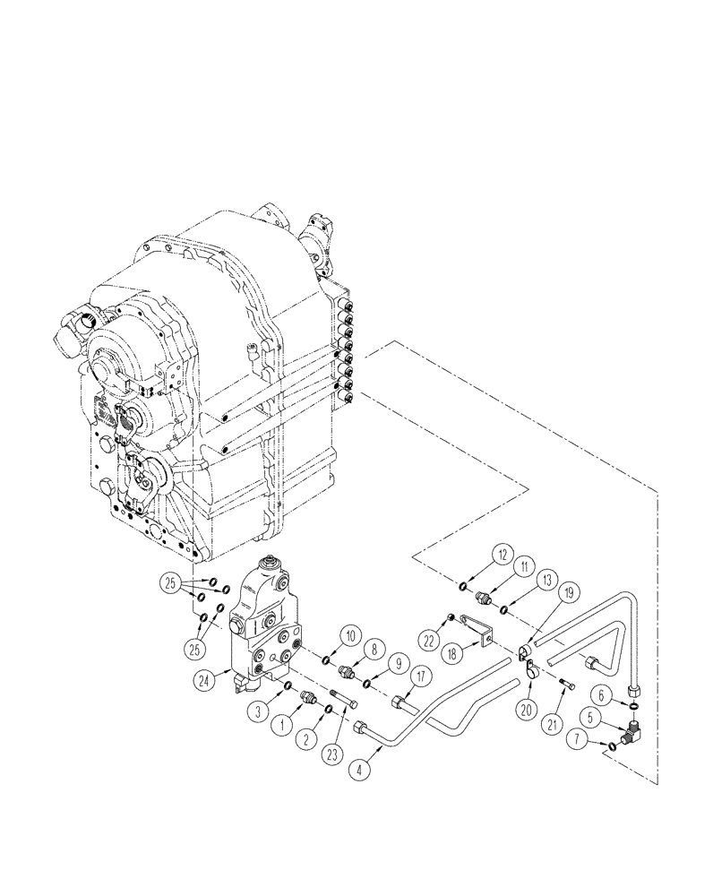 Схема запчастей Case IH STX375 - (06-21) - POWER TAKEOFF - CLUTCH LUBRICATION, WITH POWER SHIFT TRANSMISSION (06) - POWER TRAIN