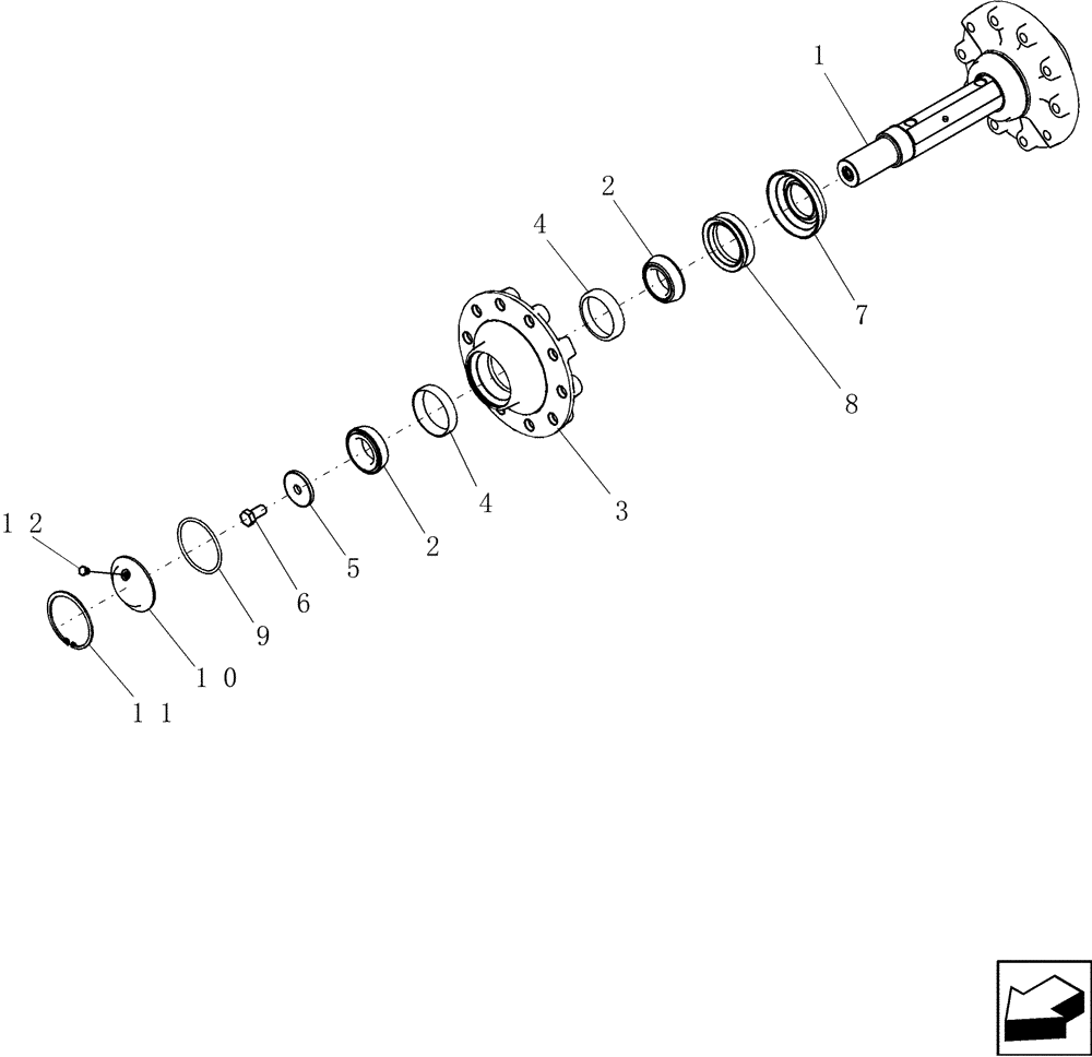 Схема запчастей Case IH 7010 - (48.130.02) - TRACK DRIVE - REAR IDLER WHEELS AXLE - NA ONLY - 8010 (48) - TRACKS & TRACK SUSPENSION