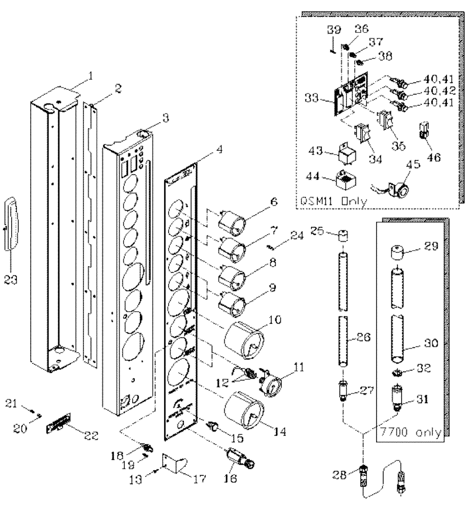 Схема запчастей Case IH 7700 - (A11[10]) - CABIN INSTRUMENT PANEL Mainframe & Functioning Components