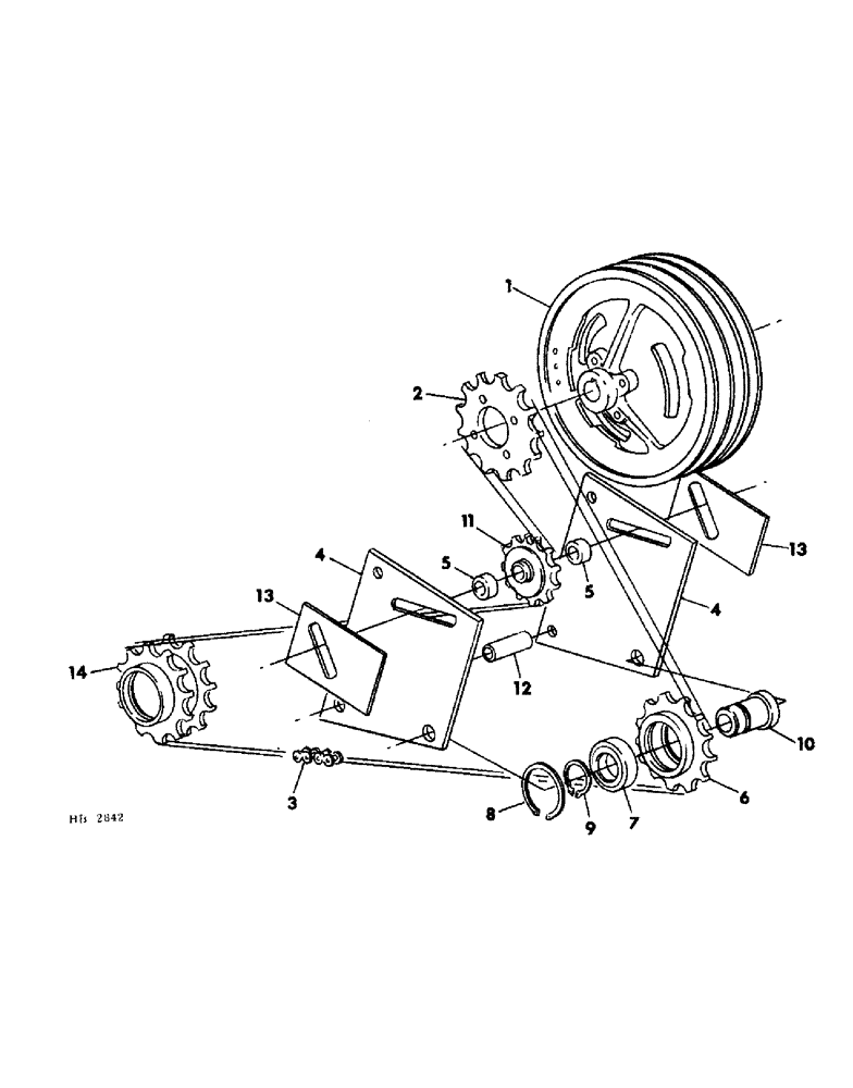 Схема запчастей Case IH 4000 - (17-02) - MOUNTED EQUIPMENT, CONDITIONER UPPER MAIN DRIVE, CHASSIS MOUNTED Mounted Equipment