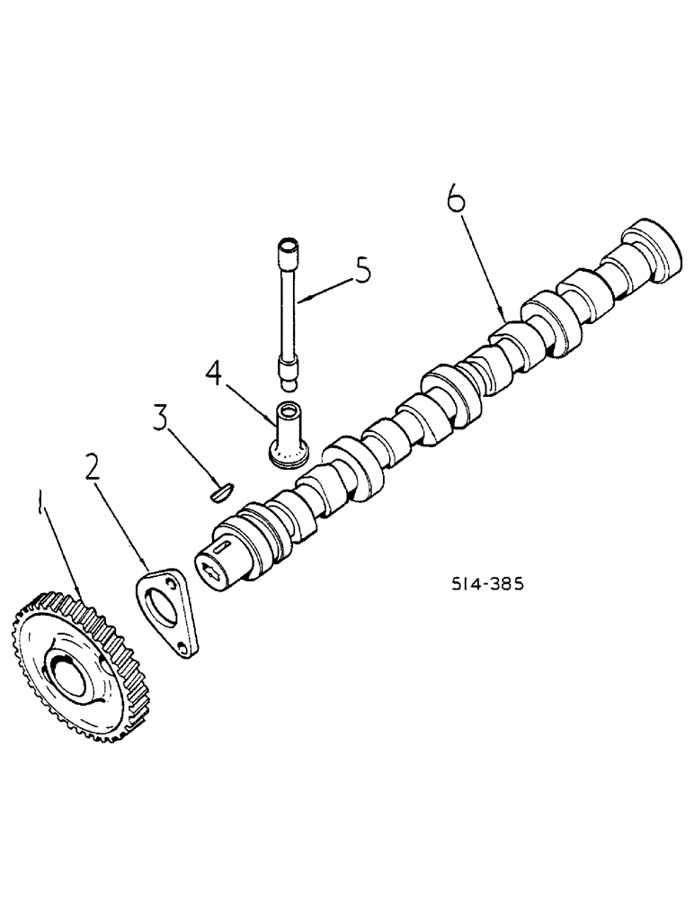 Схема запчастей Case IH 585 - (12-046) - CAMSHAFT AND RELATED PARTS Power