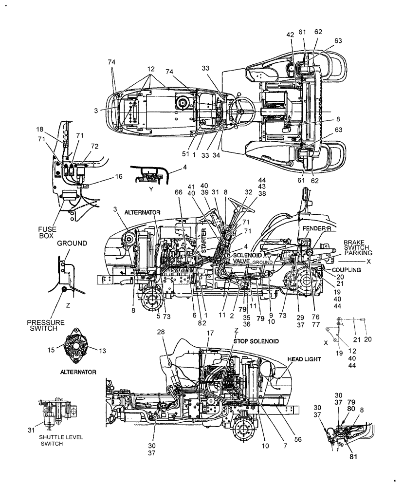 Схема запчастей Case IH DX60 - (06.01) - ELECTRICAL (06) - ELECTRICAL SYSTEMS