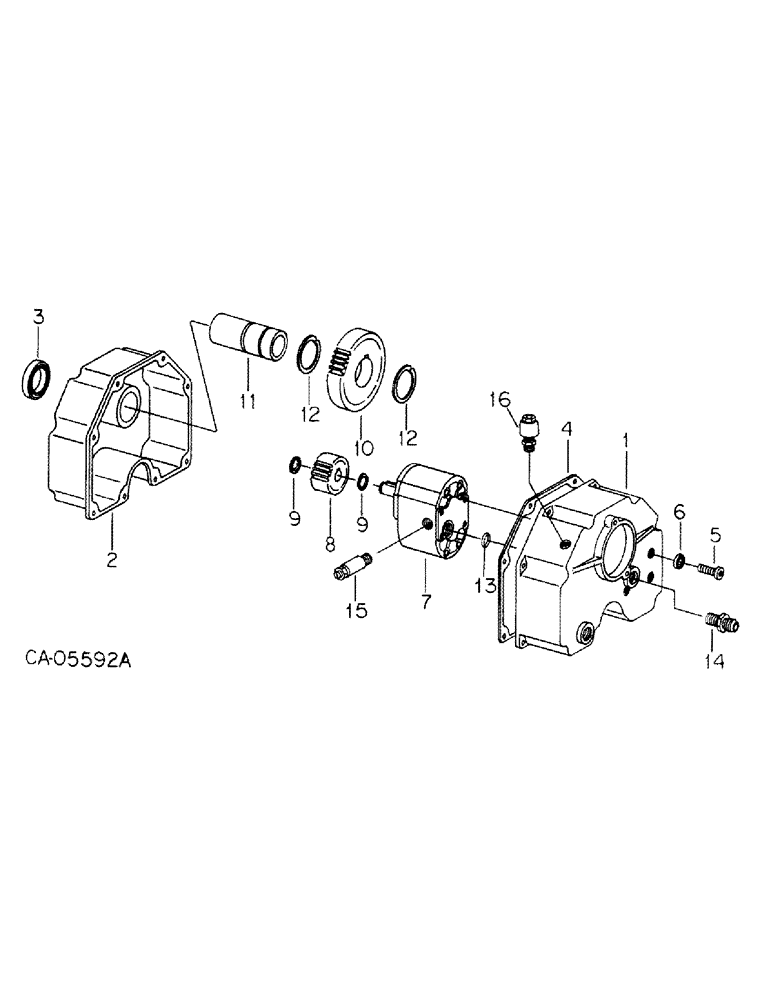 Схема запчастей Case IH 500 - (E-59) - HYDRAULIC PUMP, 540 RPM 