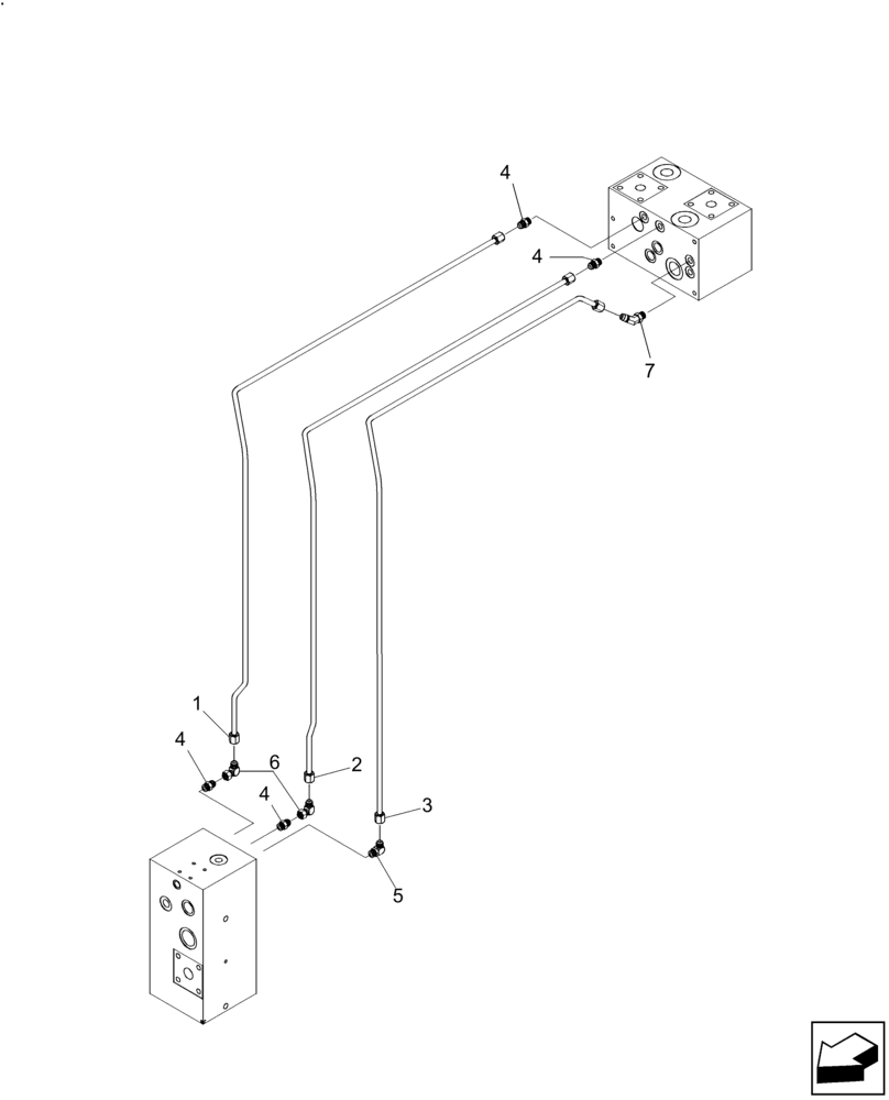 Схема запчастей Case IH A8800 - (35.000.AA[02]) - HYDRAULIC CIRCUIT (PILOT LINES) (35) - HYDRAULIC SYSTEMS