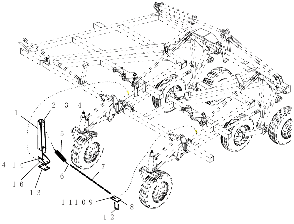 Схема запчастей Case IH 600 - (39.100.20) - WEIGHT TRANSFER KIT (39) - FRAMES AND BALLASTING