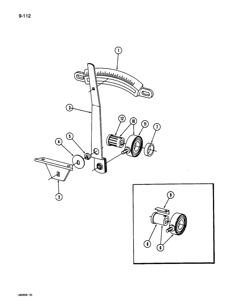 Схема запчастей Case IH 6200 - (9-112) - GRAIN FEED INDICATOR AND SHIFTER (09) - CHASSIS/ATTACHMENTS