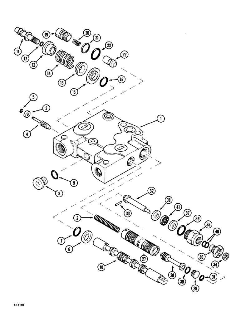 Схема запчастей Case IH 5150 - (8-082) - REMOTE VALVE ASSEMBLY, WITH 1 CHECK VALVE (08) - HYDRAULICS