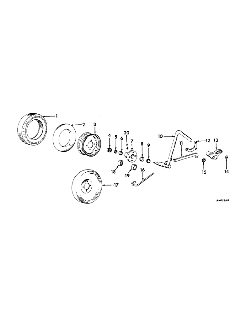 Схема запчастей Case IH 314 - (Q-11) - REAR FURROW WHEEL, TRIP BEAM 