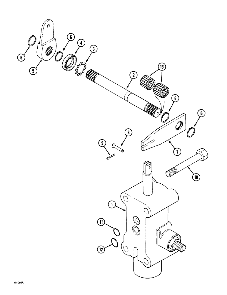 Схема запчастей Case IH 5150 - (6-120) - P.T.O. VALVE AND LINKAGE, ( - JJF1029999) (06) - POWER TRAIN