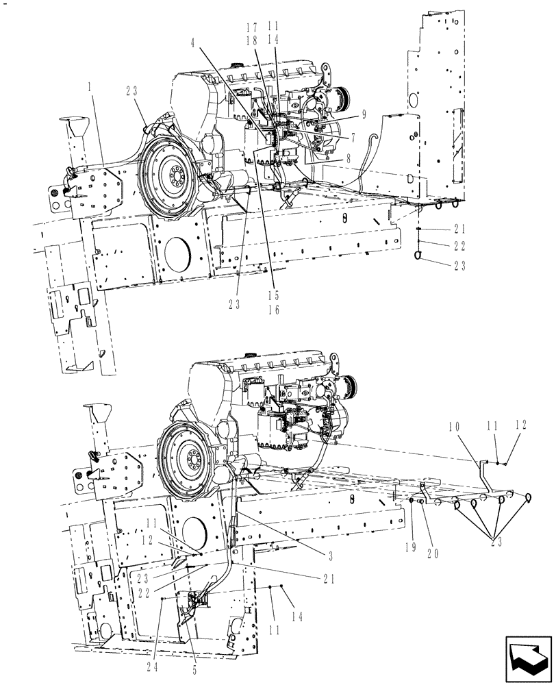 Схема запчастей Case IH 8120 - (55.100.07[02]) - WIRE HARNESSES, ENGINE - 8120/8120(LA) (55) - ELECTRICAL SYSTEMS